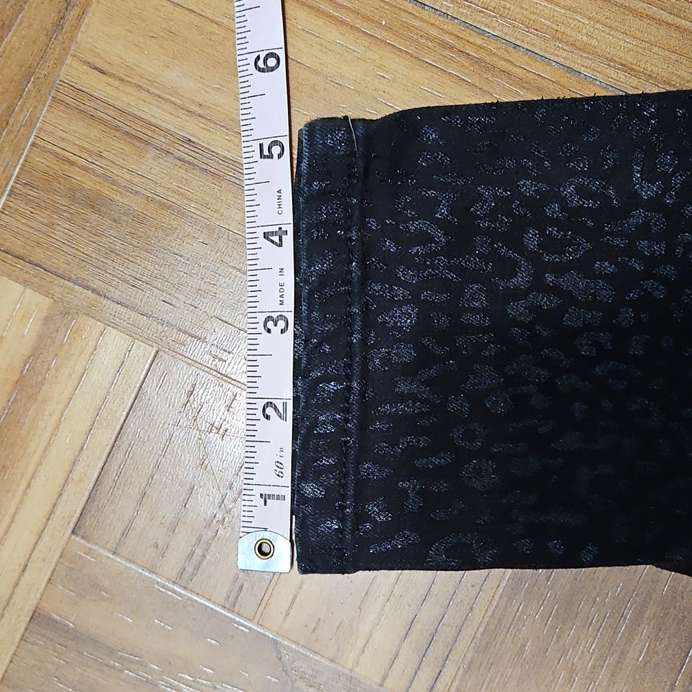 NINE WEST black leopard print jeans - Picture 13 of 13